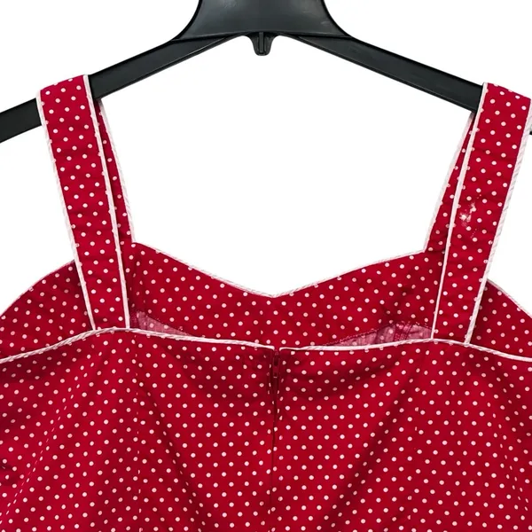 Vintage Aman Polka Dot Red Dress Plus Women Size 18 Cotton Sundress Cottagecore‎ - Image 4