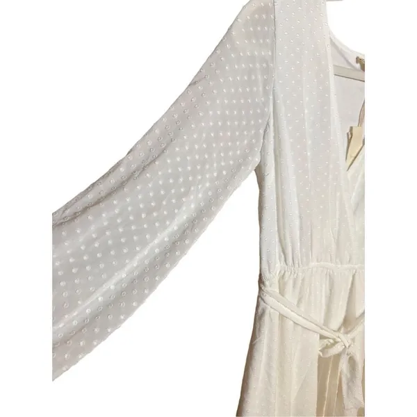 Hem & Thread Belle of the‎ Ball Dress White Swiss Dot Mini Dress Sz Small NEW - Image 15