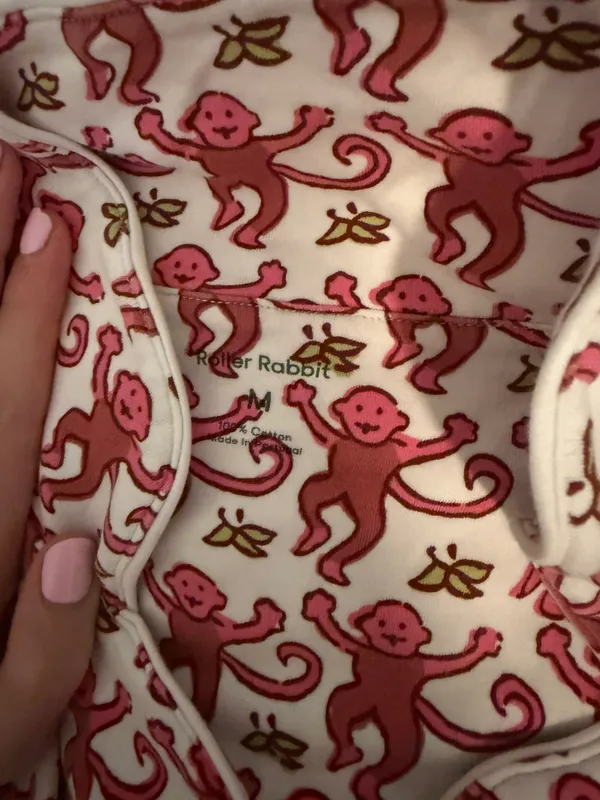 Roller Rabbit Pajamas Pink Monkey - Image 2