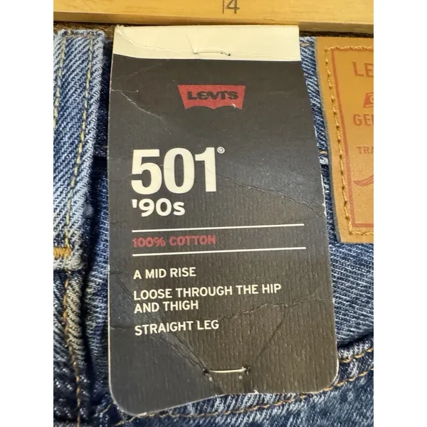 501® Original Fit Women's Jeans 90's Size 25 By 32 Medium Wash Premium Denim - Image 6