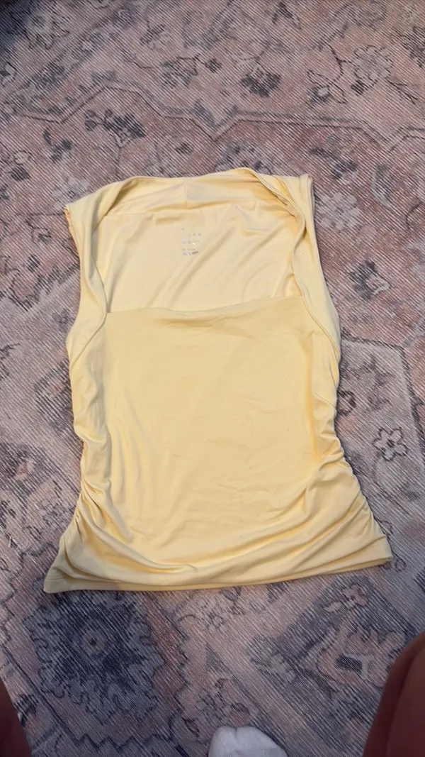 Butter yellow square neck top Size XS - Image 2