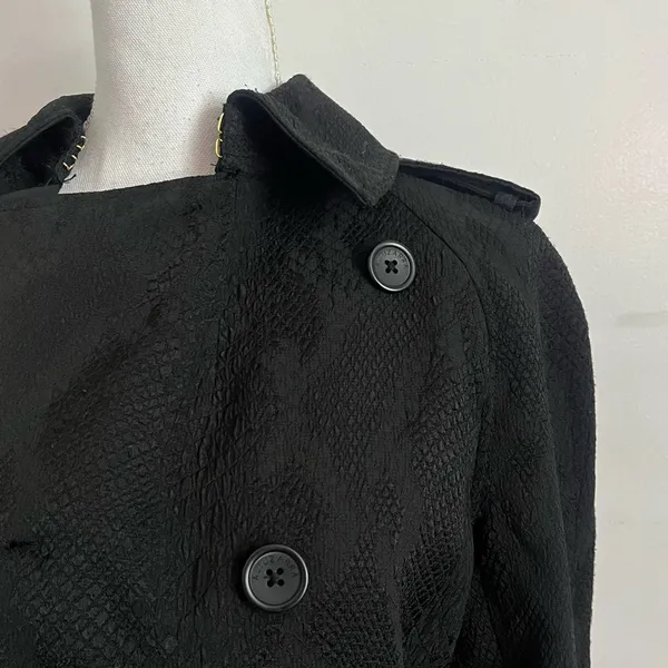 Altuzarra x Target • Black Snakeskin Pattern Trench Coat - Image 4