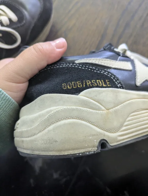 Golden Goose Deluxe Brand Running Sole In Black Nappa And Suede Sneakers - Image 9