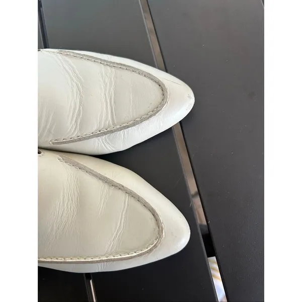 Madewell The Frances Skimmer Mules Leather Slides Beige Size 6 - Image 9