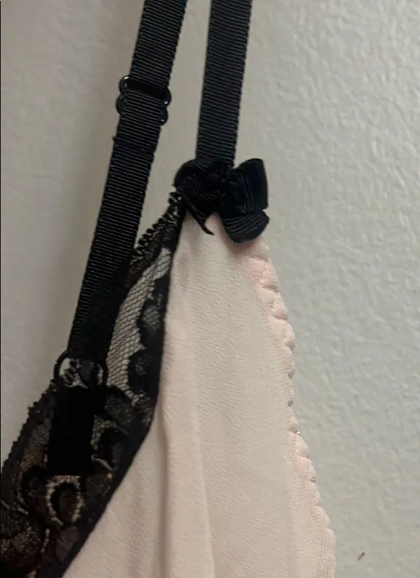 Victorias Secret Chic Pink Lace Trim Lingerie babydoll Y2K - Image 4