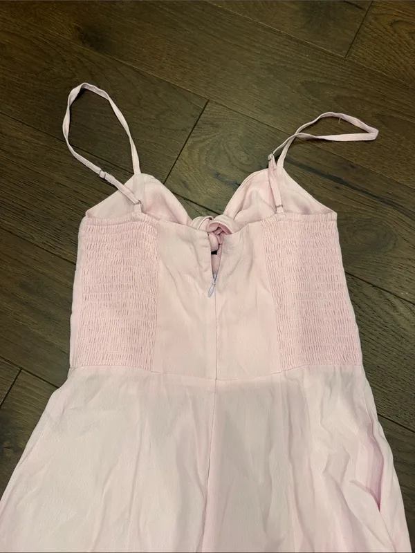 Yumi Kim Pink Tie Front Midi Dress Spaghetti Strap Size 2 - C61-11 - Image 8