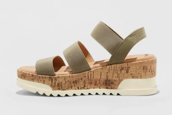 Target Army Green Platform Sandals - Image 2