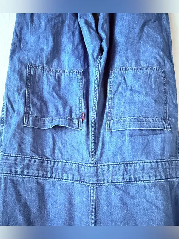 Levi's Short-Sleeve Heritage Jumpsuit Snap Down 100% Cotton Utility Coveralls - Image 7