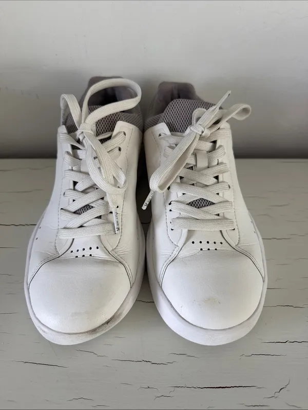 On Running The Roger Advantage White Leather Sneakers CloudTec Walking Sz 7 - Image 4