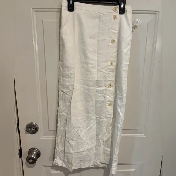 Treasure & Bond NWT Cream Button-Down Midi Skirt XXS Nordstrom - Image 3