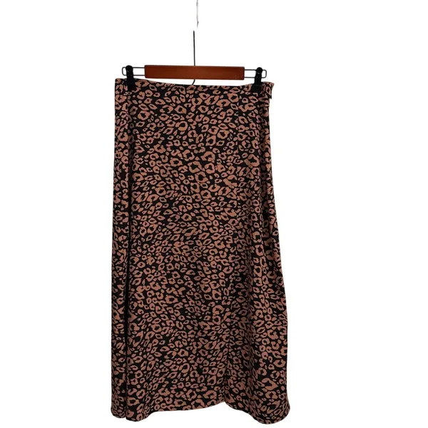 SHEIN Animal Print High Waist Leopard Midi Maxi Flowy Skirt Size Women's 6 - Image 2