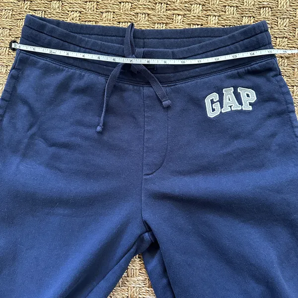Navy blue gap logo sweat pants men’s small - Image 6