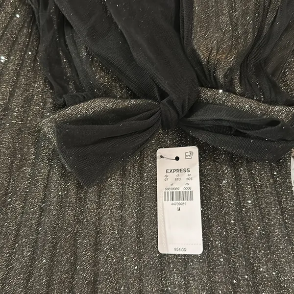 NWT Express Shimmer Pleated Top Sz M - Image 8