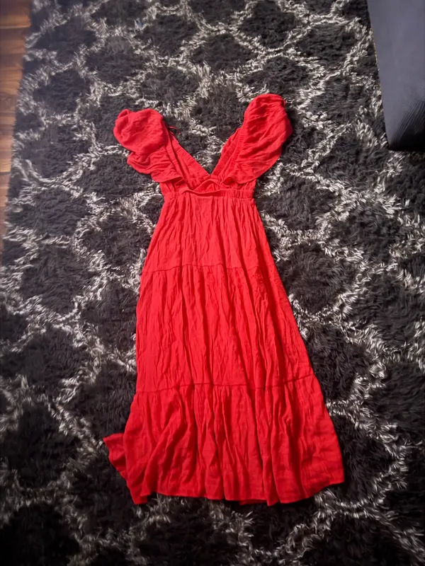 Red willow and heart sundress Size M - Image 3