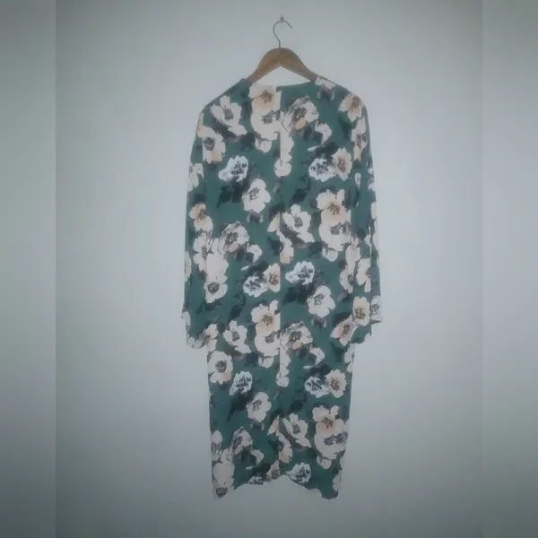 PinkBlush M Forest Green Floral Duster - Image 7