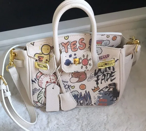 Vegan leather Designer Inspired handbag White - Image 4