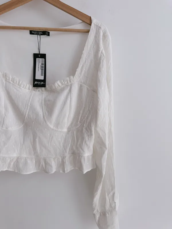 Nasty Gal Cups And Downs Square Neck Crop Top - Image 6