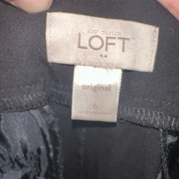 Loft black business casual straight leg 6 classic slacks - Image 2