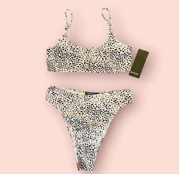 NWT Nasty Gal Dalmatian Bikini Set, Size 6, MSRP $34 - Image 3