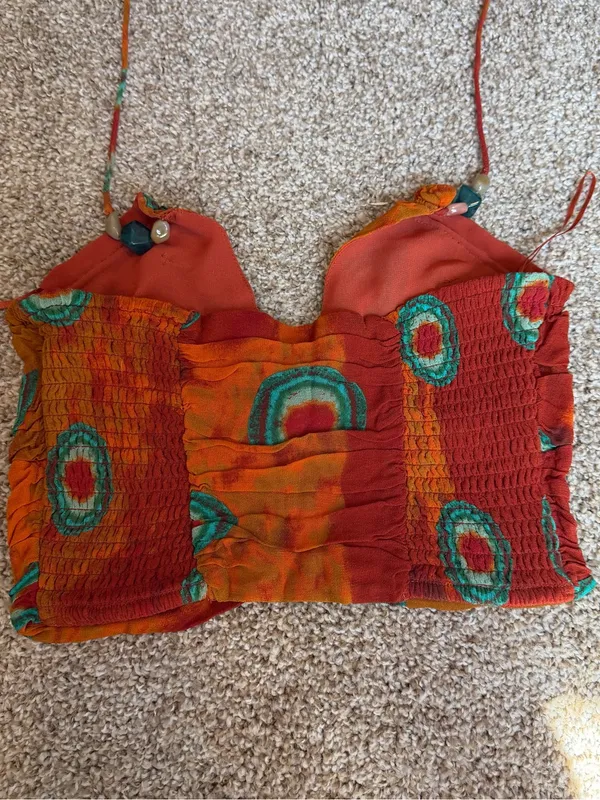 Zara Tie-Back Crop Halter Top - Image 2