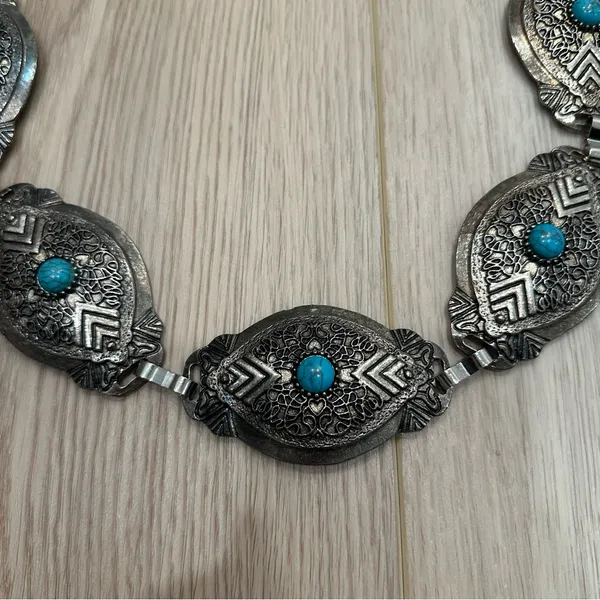 Urban Outfitters Boho Silver Chain Belt - Image 3