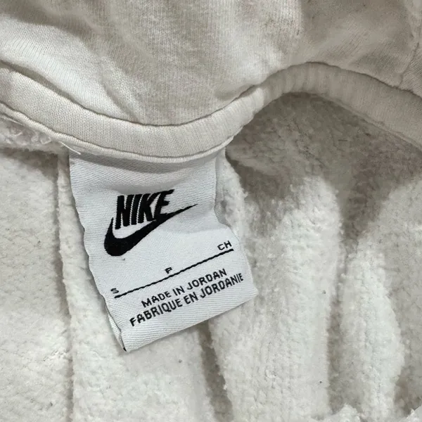 Nike White Gold Swoosh Pullover Hoodie Women’s Small - Image 2