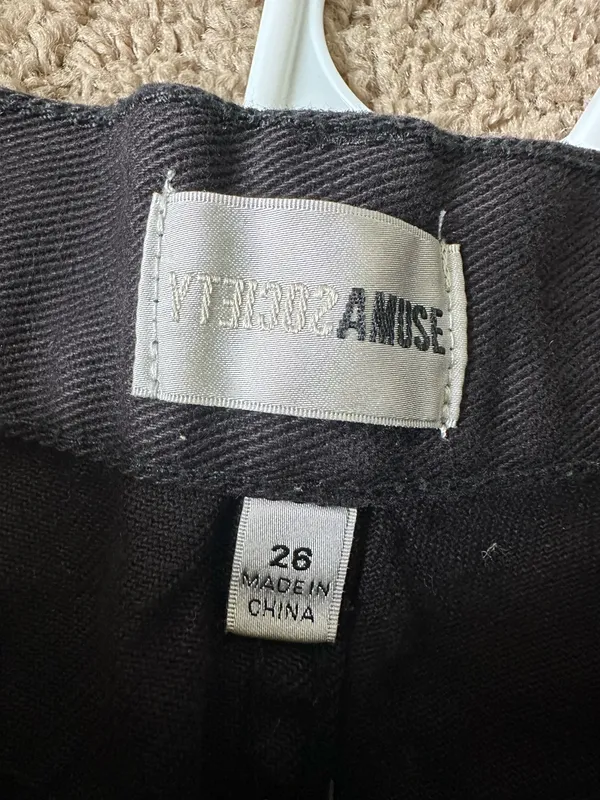 Revolve Black Jean Shorts - Image 3