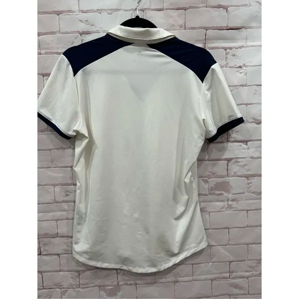 Adidas women's white‎ polo shirt size medium - Image 6