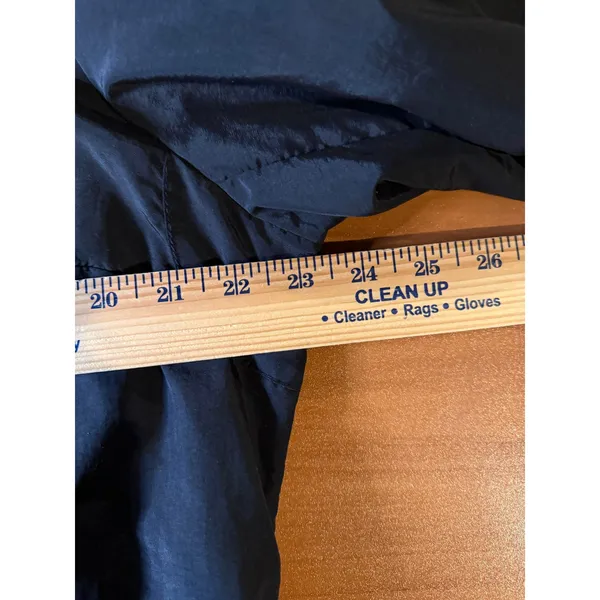 In Front Windbreaker Jacket Women's Size 2XL Black Hooded Single Breasted - Image 10