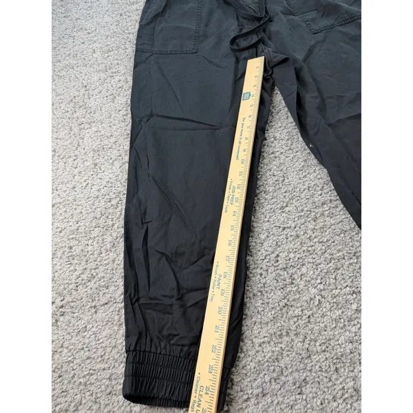 A New Day Womens Black Jogger Pants Elastic Drawstring Waist Size Large - Image 2