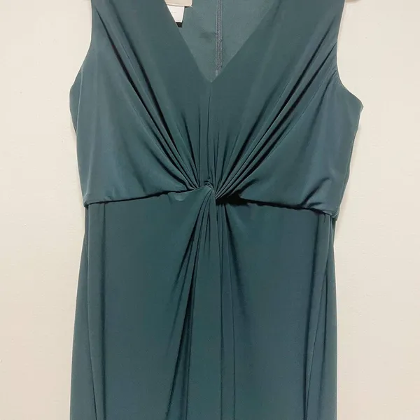 BHLDN Green Sleeveless Draped V-Neck Maxi Dress - Image 6