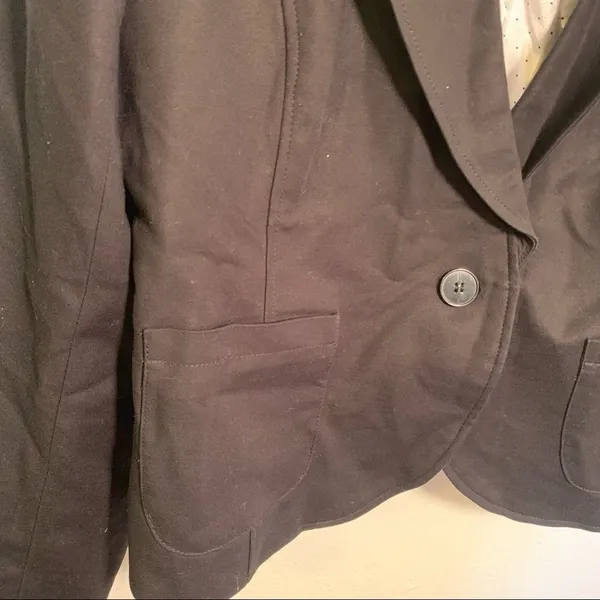 Cynthia Rowley Women's Size XL One Button Blazer Black‎ Lined Pockets Stretch - Image 5
