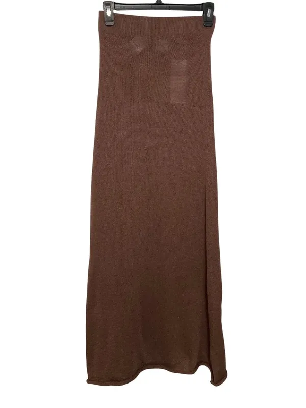 SNDYS Cali Maxi Skirt in Chocolate Brown X-Small New Womens Knit Bottoms - Image 6