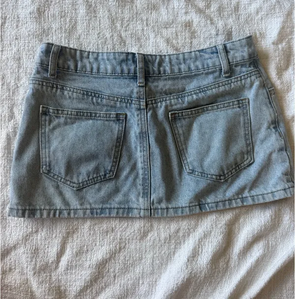 Edikted Jean Mini Skirt - Image 2