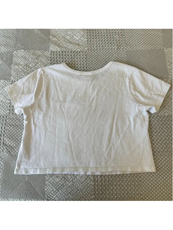 Champion Heritage White Crop T-Shirt Large - Image 3