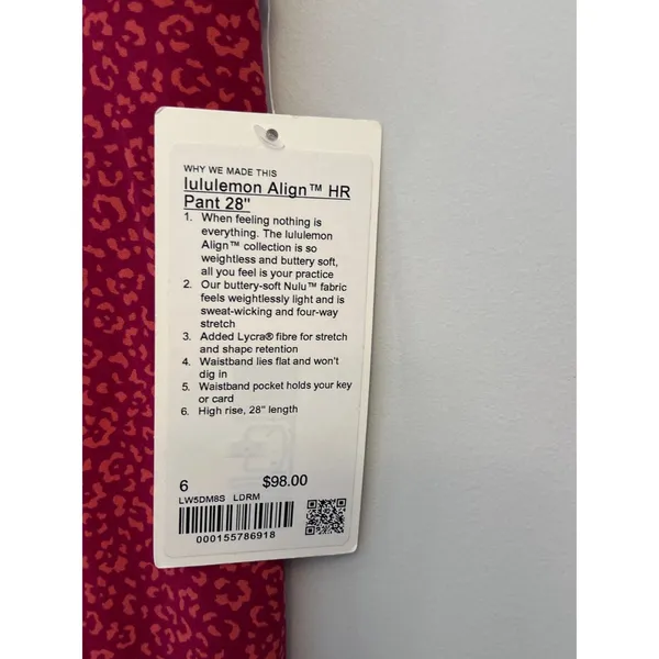 NEW lululemon Align™ High-Rise Pant 28" LDRM Size 6 Sold out - Image 4