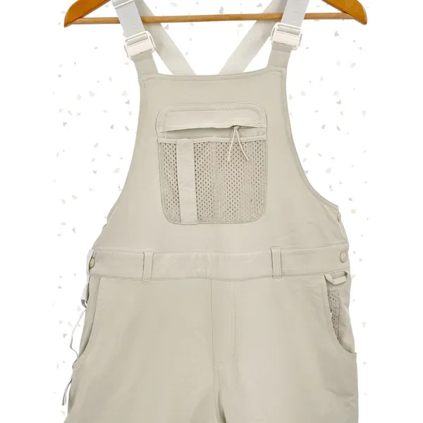 Outdoor Voices Cream RecTrek Hiking Overalls Zip Off Gorpcore Jumpsuit Size S - Image 3