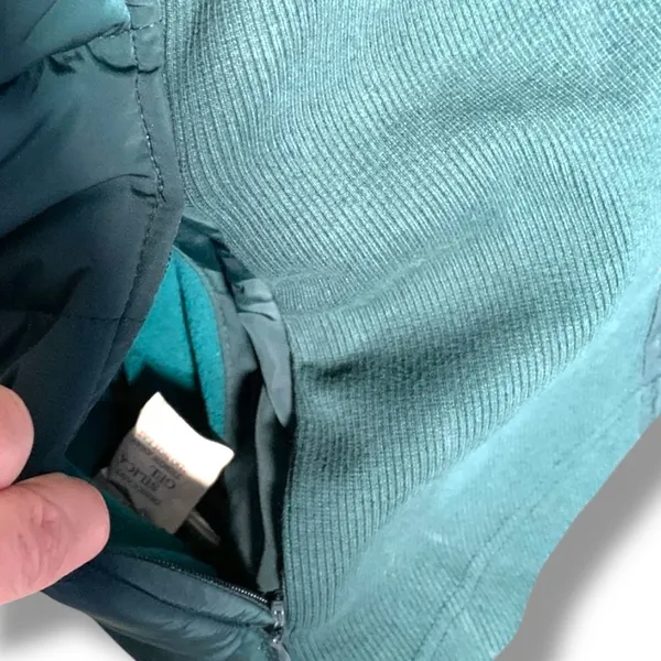 Universal‎ Standard Teal Hooded Puffer Jacket Quilted Medium NWT Comfort Panel - Image 3