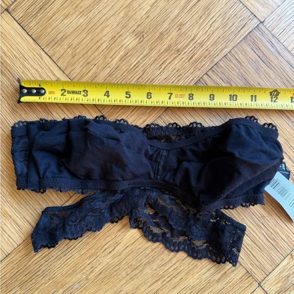 NWT Aritzia Talula Santa Rosa Bandeau Top, Black Lace, Size S - Image 7