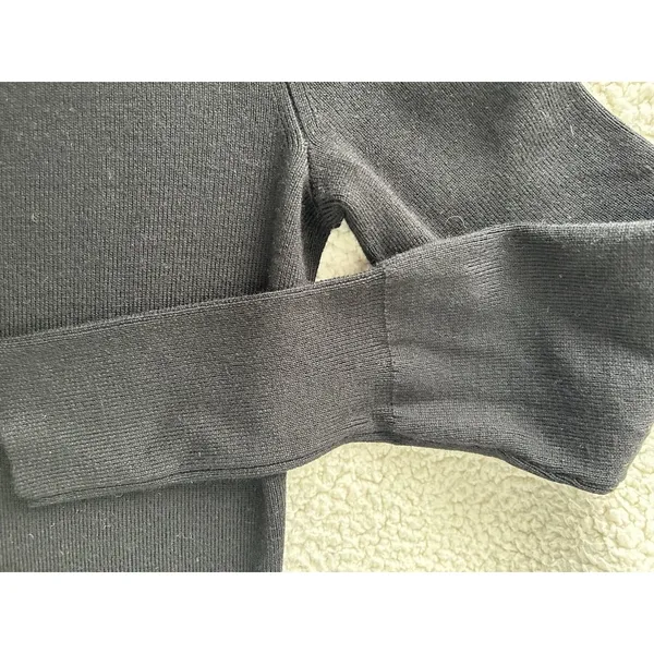 Madewell $168 Merino Wool Sweater Midi Dress Black NT938 Size S - Image 13