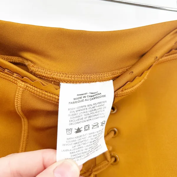 Nike Dri Fit Womens Faux Lace Western‎ Tulip Hem Leggings Size M Burnt Sienna - Image 8