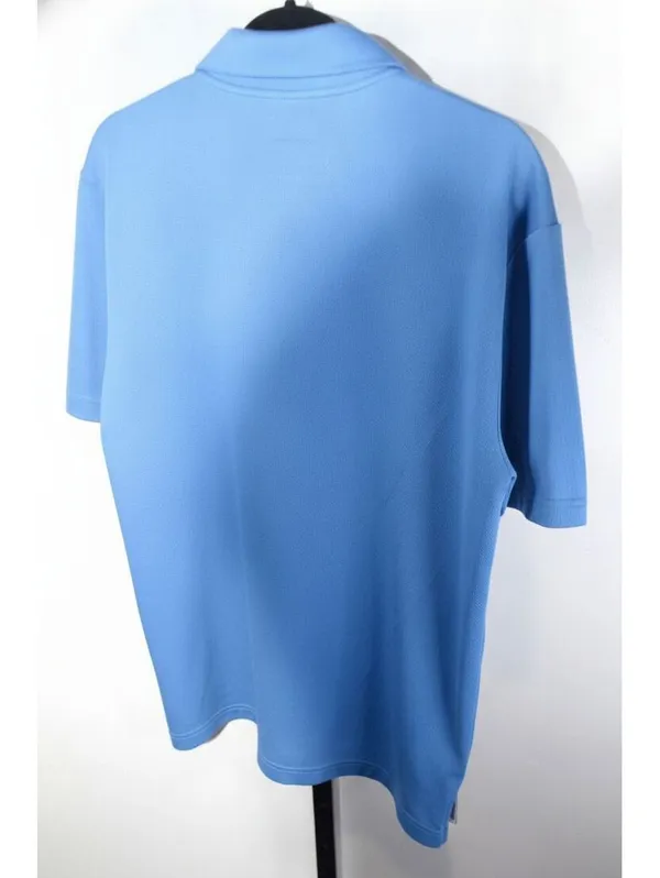 Adidas Climachill Golf Polo Mens Medium Blue Kansas Jayhawks Embroidered Logo - Image 2
