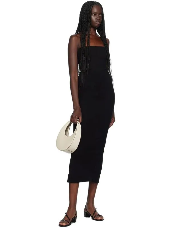 LESET Rio Bandeau Dress in Black Medium New Womens Column Maxi Gown - Image 10