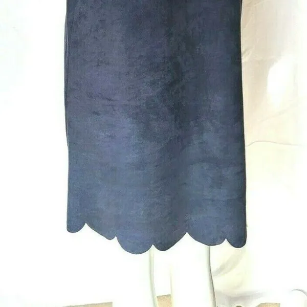 Altar'd State Blue Faux Suede Lace Mini Dress Scallop Hem Boho‎ Festival Largeye - Image 4