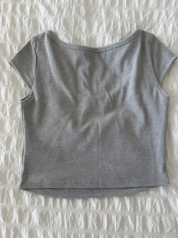 Missguided Grey Tee - Image 3