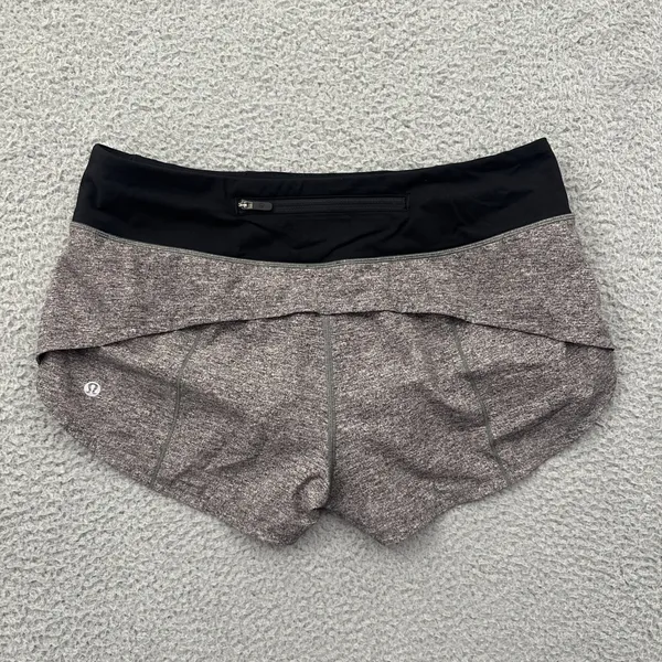 Lululemon Speed Up Shorts Low Rise 2.5" Gray Athletic Athleisure Women's 6 - Image 2