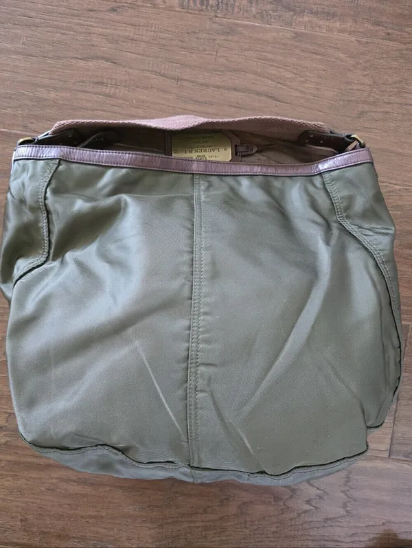 Ralph Lauren Vintage Monmouthshire Nylon Tote Bag Purse Military Green Mob Wife - Image 4