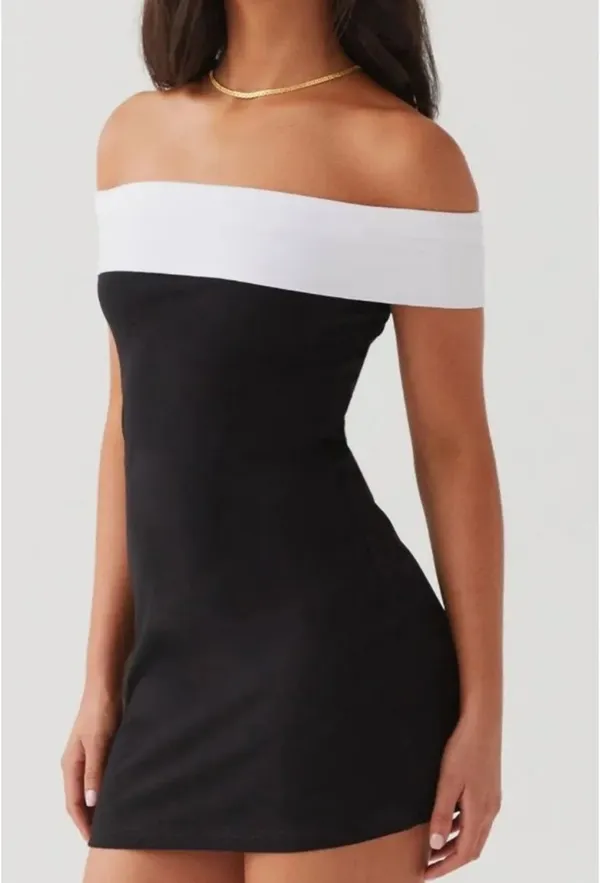Peppermayo Diamonds & Pearls Mini Dress Black - Image 2