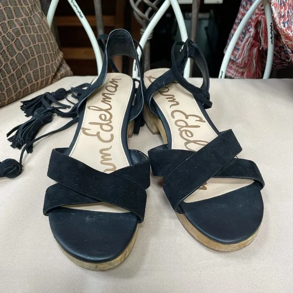 Sam Edelman‎ Jenna Ankle Wrap Sandal Black 90’s 9 - Image 5