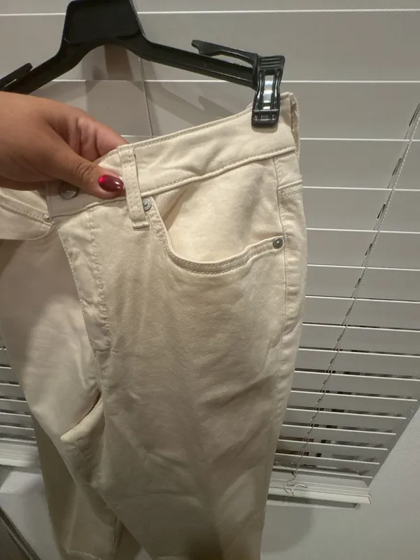 Wonderly Vintage Straight Jeans Size 10 R Off White - Image 3